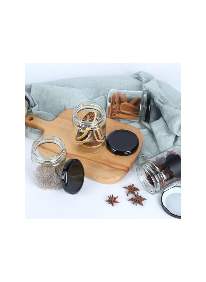 The Bros 12 Pack 8oz Glass Jars with Airtight Lids – Small Empty Jars for Candle Making, Spices, Honey, Jam, Candy, Cookies, Pudding, Yogurt, Dessert – Reusable Storage Containers for Kitchen - Image 4