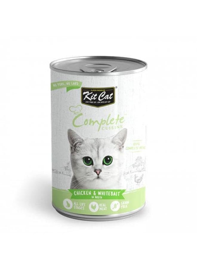كيت كات كت كات  كومبيلت كوزين الوجبة المتكاملة بالدجاج وصغار السمك للقطط في مرق 150 جرام