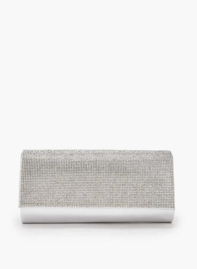 Embellished Clutch With Chain Strap