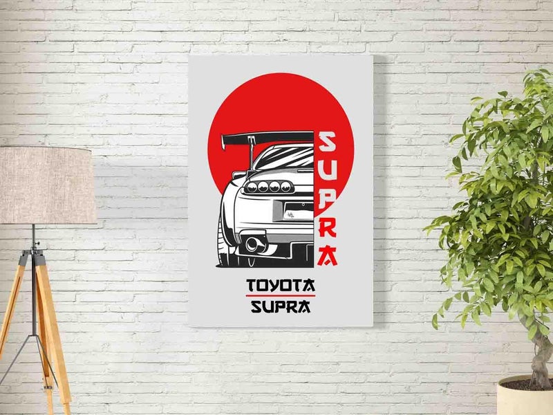 بي بي أيه فن جداري BPA® تويوتا سوبرا Mk4 للزينة سهل التعليق، 55×80 سم، 1 قطعة - Image 1