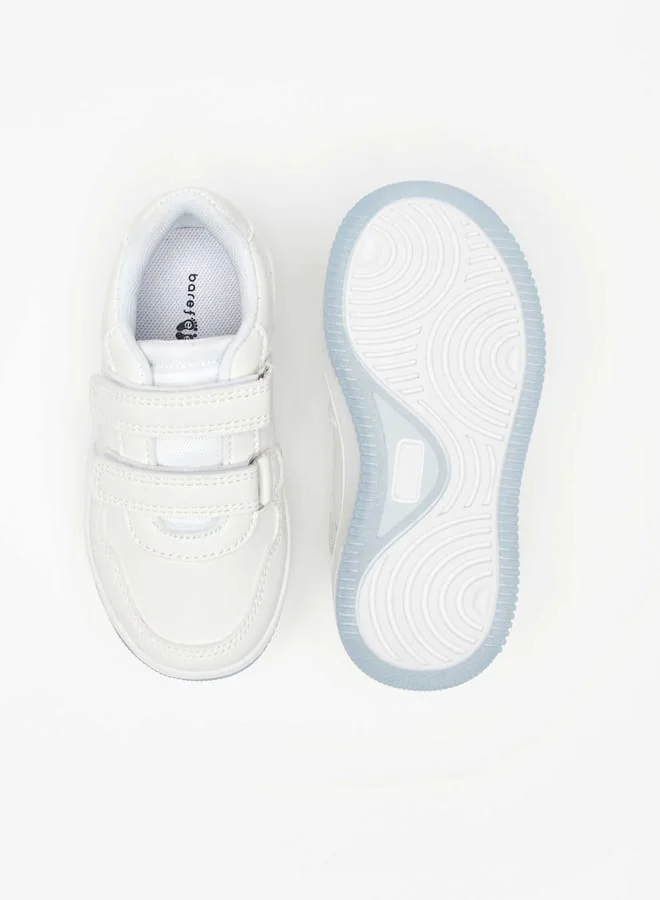 Barefeet Boys Solid Sneakers with Hook and Loop Closure