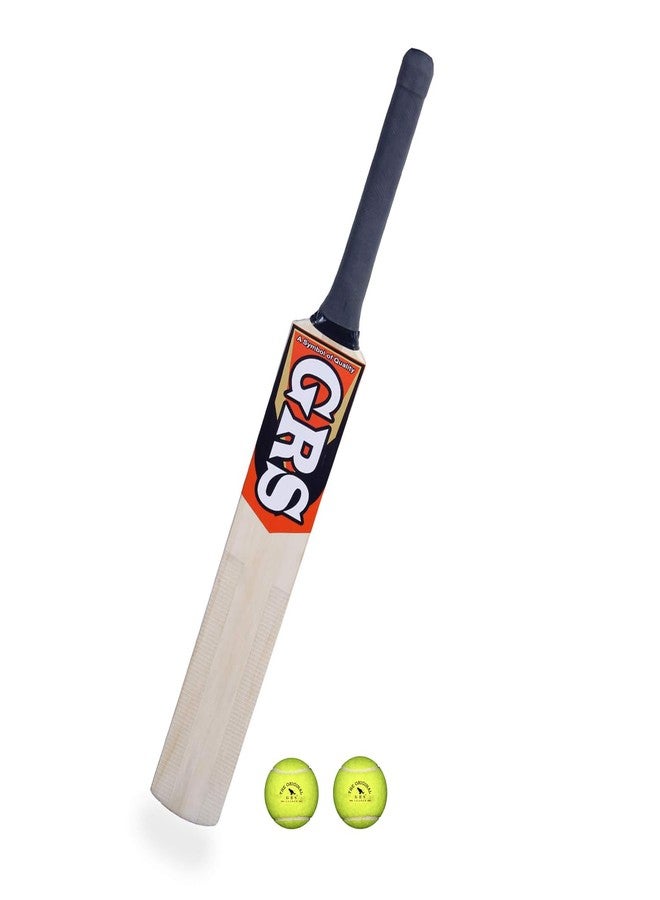 Grès GRS® Popular Willow Wooden Cricket Bat for Kids (Size 2 for Age Group 6-7 Years Kids) & 2 Tennies Ball - Image 2