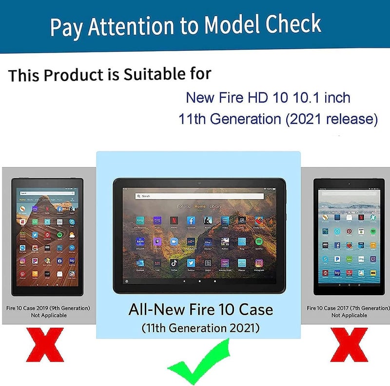 FUYOCWE for Fire HD 10 Case 2021,Fire HD 10 Plus Tablet Case (11th Generation, 2021 Release), Multi-Angle Slim Stand Smart Cover Cases for New Amazon Kindle Fire HD 10 10.1"-Glowing Owl - Image 2