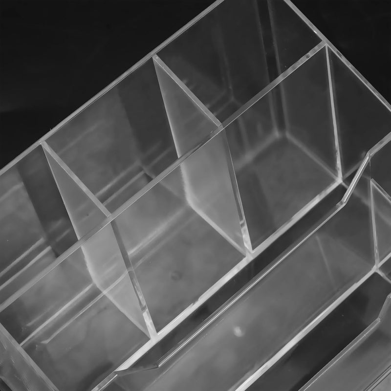 Multi-function Acrylic Double-tiered Nail Tool Holder with Compartments, Manicure Supply Organizer Suitable for Home and Salon Use - Image 3