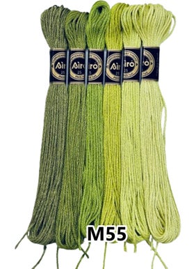Airo Muline Etamine Cotton Embroidery Thread Thread 6 Piece Set 
