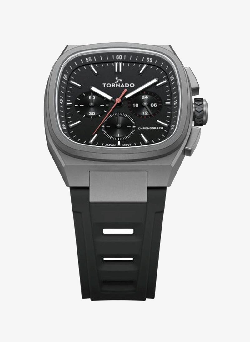 TORNADO Men's Rubber Strap Chronograph Watch T26102-XRBB - 42mm mm - Image 3
