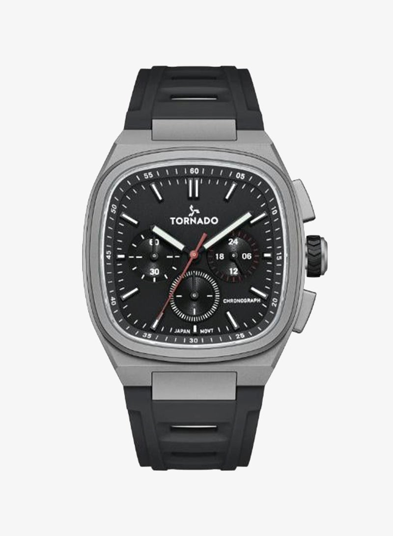 TORNADO Men's Rubber Strap Chronograph Watch T26102-XRBB - 42mm mm - Image 1