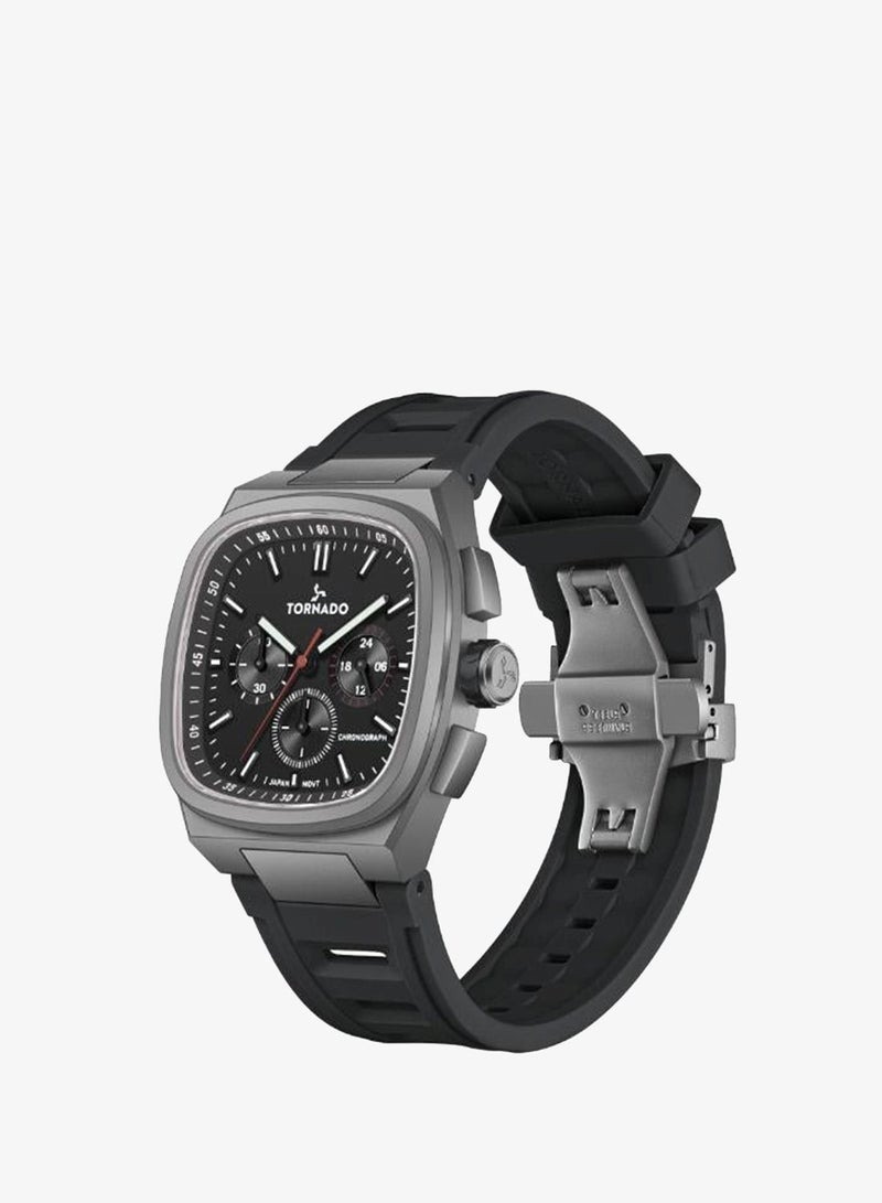TORNADO Men's Rubber Strap Chronograph Watch T26102-XRBB - 42mm mm - Image 2