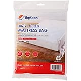 TopSoon Mattress Bag for Storage Mattress Disposal Bag King/Queen Size Clear - Image 1