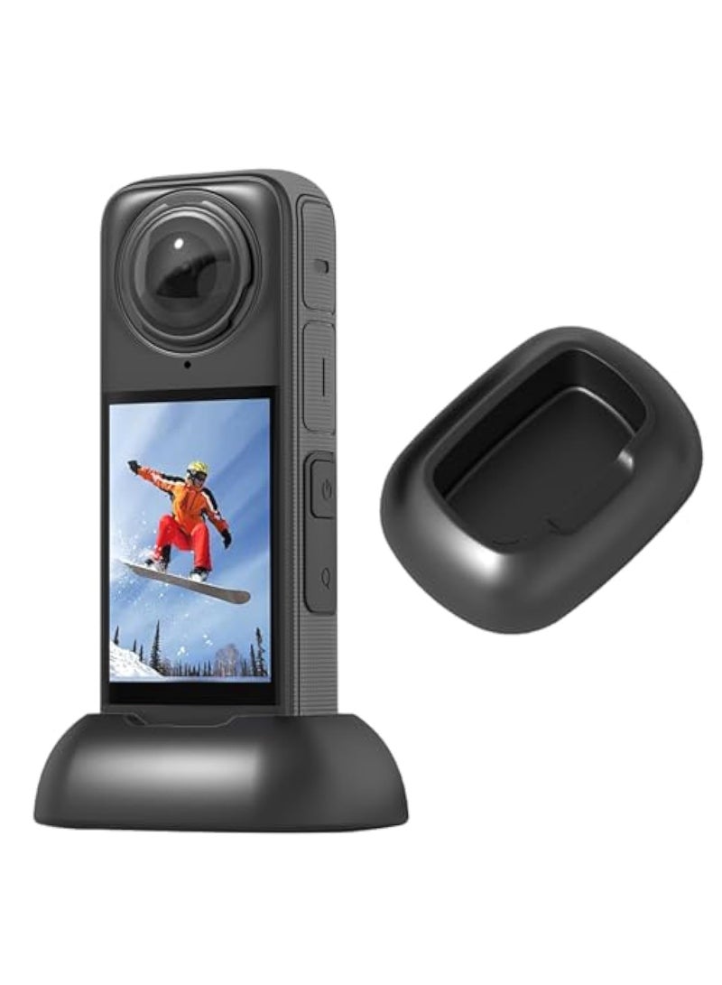 SOLARAE Camera Mount Stand Base, Action Camera Mount Adapter, for Insta360 X4 Desktop Stable Bracket, Silicone Non-Slip Support Adapter Camera Mount Gimbal - Image 1