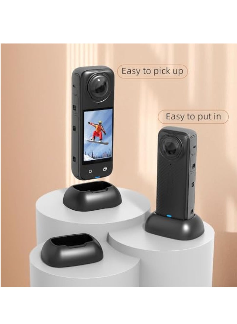 SOLARAE Camera Mount Stand Base, Action Camera Mount Adapter, for Insta360 X4 Desktop Stable Bracket, Silicone Non-Slip Support Adapter Camera Mount Gimbal - Image 2