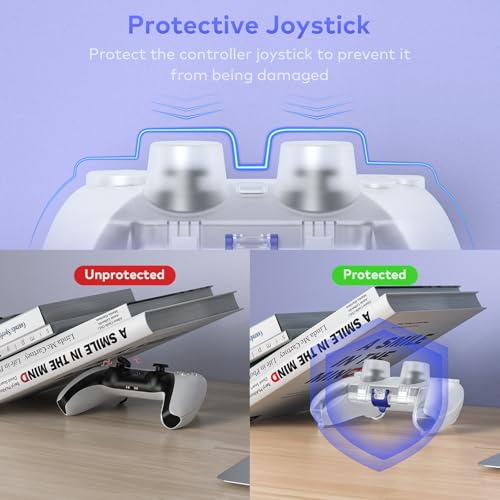 Tiiletzote Protective Travel Case Compatible with PS5 DualSense Wireless Controller, Hard Shell 1:1 Fit Carrying Case, Joystick Protection, Dust-Resistant, Anti-scratch, Shock-proof, White - Image 3