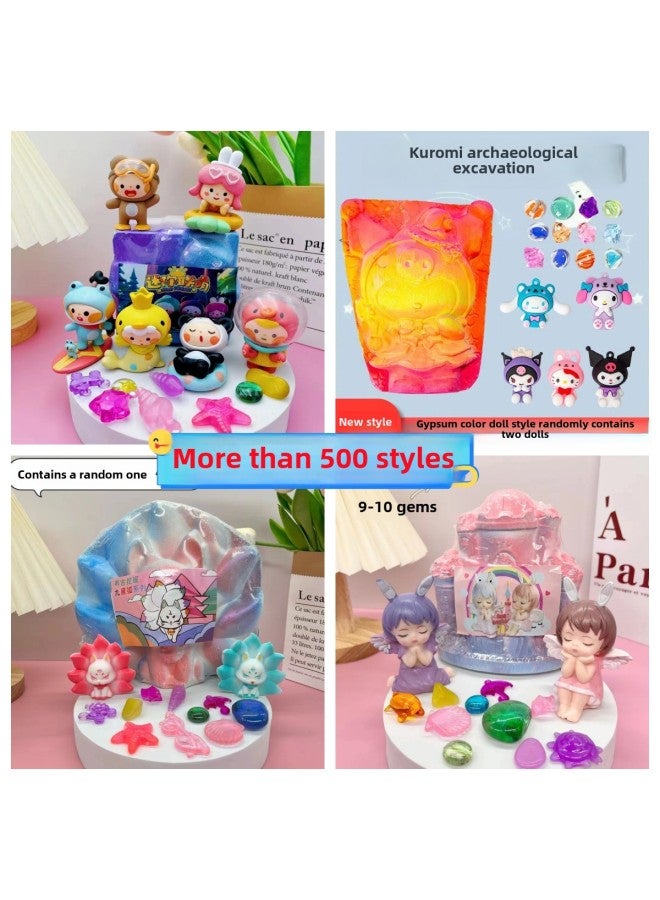 Archaeological Excavation Toys SpongeBob Beautiful Girl Archaeological Mermaid Archaeological Luminous Gem Archaeological Toys-Color:Live Chihiro Mermaid (special Offer) - Image 2
