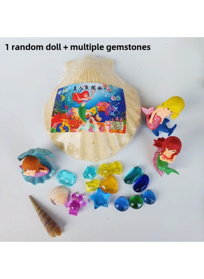 Archaeological Excavation Toys SpongeBob Beautiful Girl Archaeological Mermaid Archaeological Luminous Gem Archaeological Toys-Color:Live Chihiro Mermaid (special Offer) - Image 1