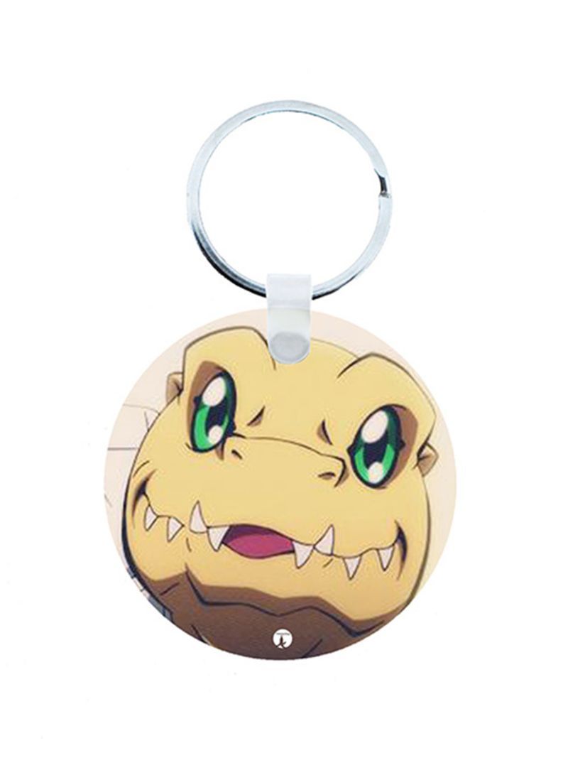 RKN Digimon Anime Wooden Keychain