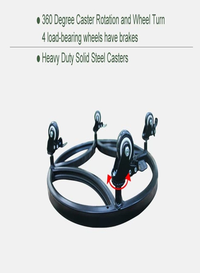 Zhongma 15" Plant Caddy with 4pc Casters, Heavy Duty Construction Plant Stand with Wheels, 300 Lbs Capacity - Image 4