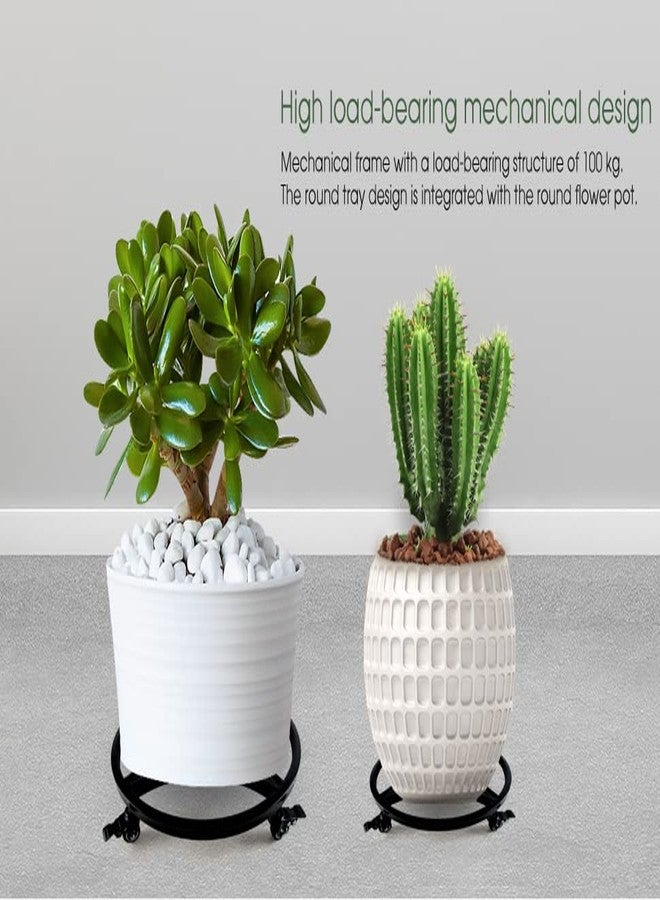Zhongma 15" Plant Caddy with 4pc Casters, Heavy Duty Construction Plant Stand with Wheels, 300 Lbs Capacity - Image 5