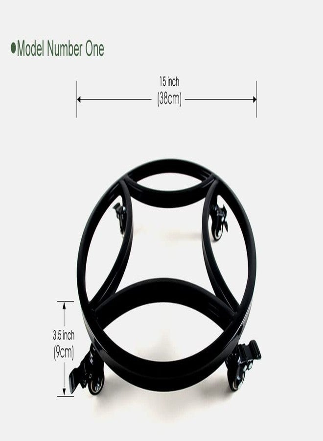 Zhongma 15" Plant Caddy with 4pc Casters, Heavy Duty Construction Plant Stand with Wheels, 300 Lbs Capacity - Image 3