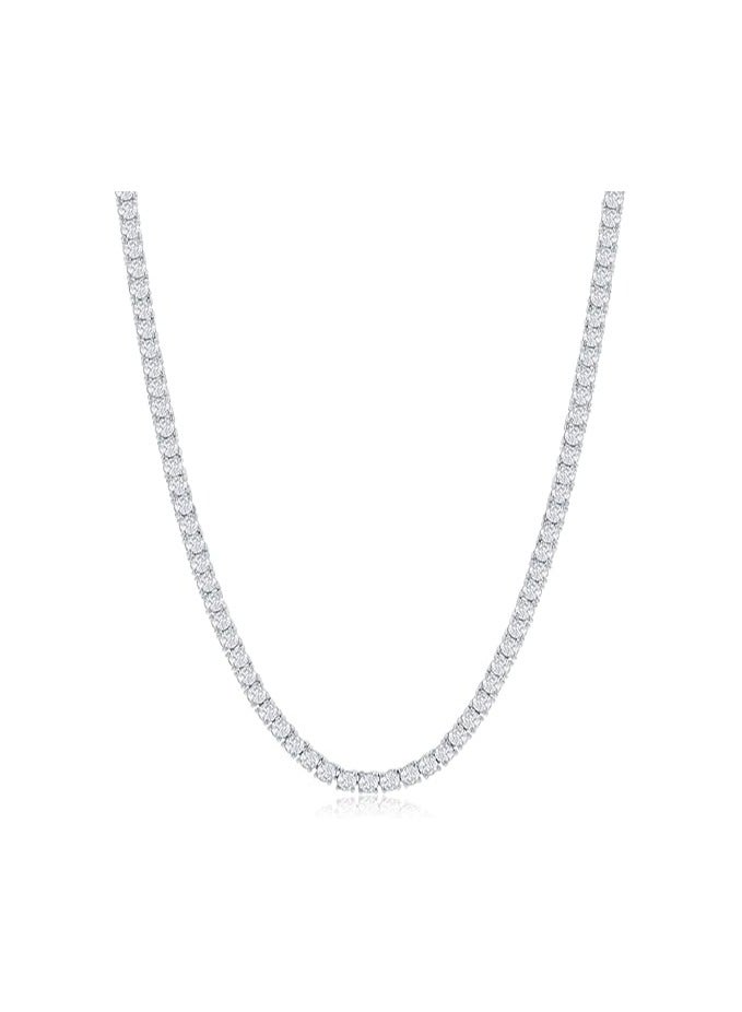 NYC Sterling Women's Magnificent 3mm Round Cubic Zirconia Tennis Necklace - Image 1
