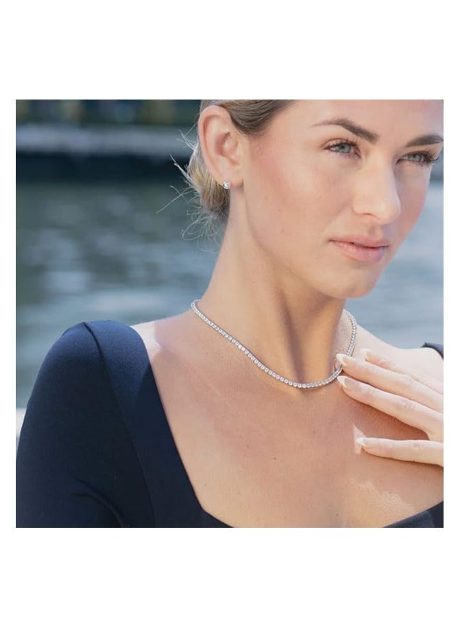 NYC Sterling Women's Magnificent 3mm Round Cubic Zirconia Tennis Necklace - Image 3