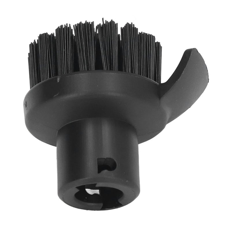 Steam Cleaner Round Brush Black with Scraper Replacement for SC1 SC2 SC3 SC4 SC5 SC6 SC7 Durable ABS Nylon Material - Image 2