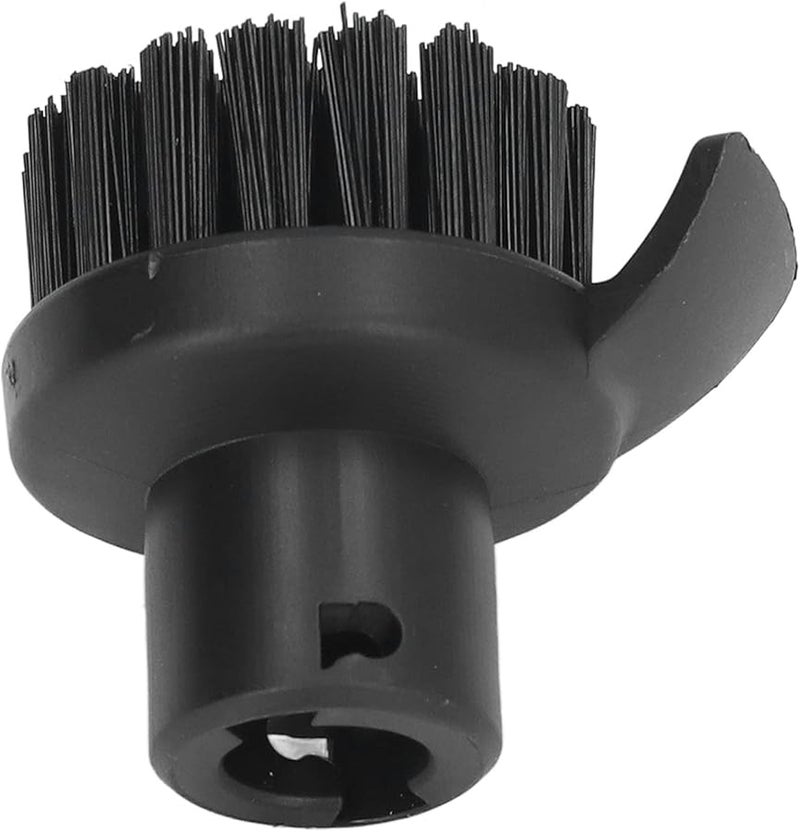 Steam Cleaner Round Brush Black with Scraper Replacement for SC1 SC2 SC3 SC4 SC5 SC6 SC7 Durable ABS Nylon Material - Image 1