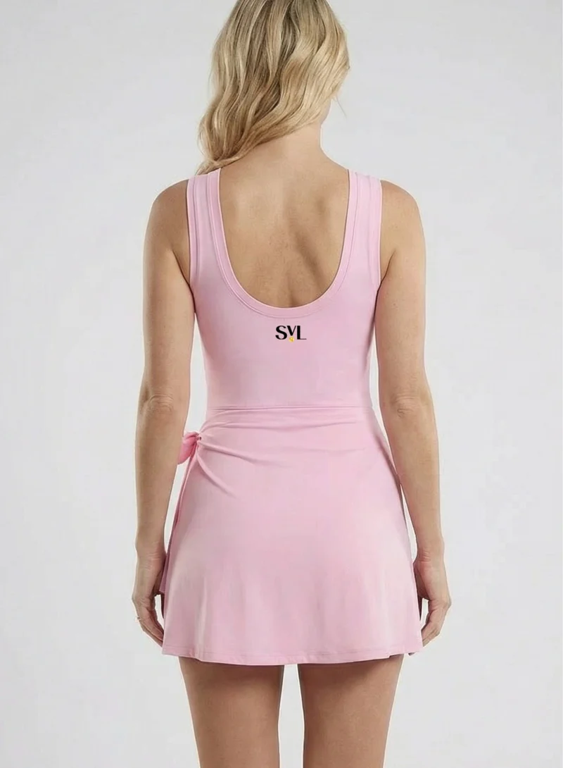 SVL Padel & Tennis Dress with Built-in Shorts - Light Pink - SVL