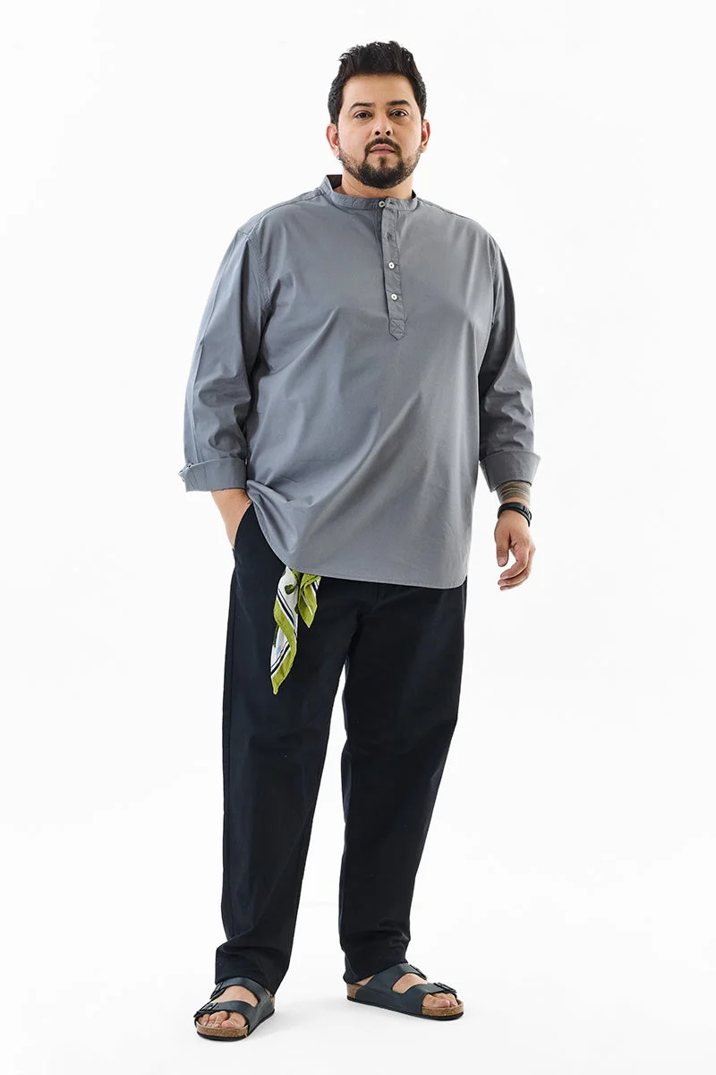 SNITCH Regular Fit Stretch Plus Size Kurta Shirt