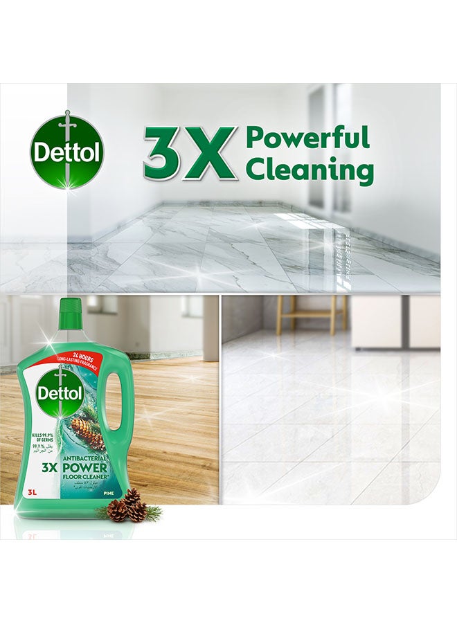 Dettol Pine Antibacterial Power Floor Cleaner Green 3Liters - Image 3