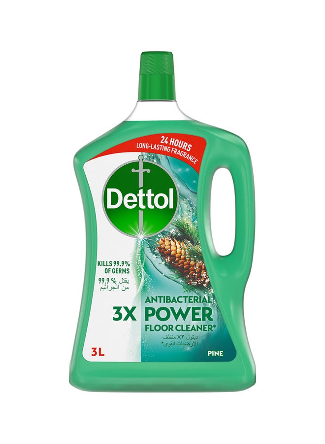 Dettol Pine Antibacterial Power Floor Cleaner Green 3Liters - Image 1