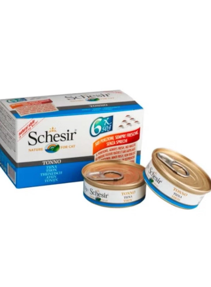 Schesir 6 Packs of NT Style Tuna in Multi-Color Cooking Water 6 x 50g - Image 1