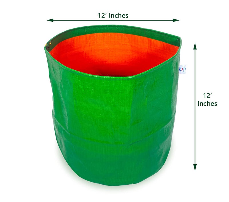 KAP Grow Bags + KAP Tray Pots for Kitchen, Balcony and Terrace Gardens – 12" X 12" Inches – (Pack of 2) - Image 3