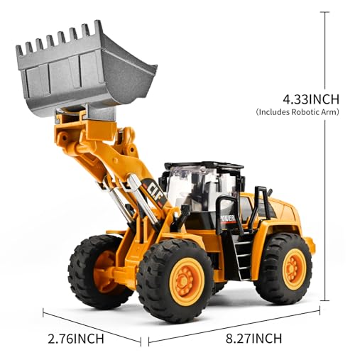 NOVAFUSION Bulldozer Toys for BoysBulldozer Toy with Movable Front Loading Arm and Liftable BucketToy Bulldozers Construction Vehicles with Simulated LightsConstruction Trucks for Toddlers 35 - Image 5