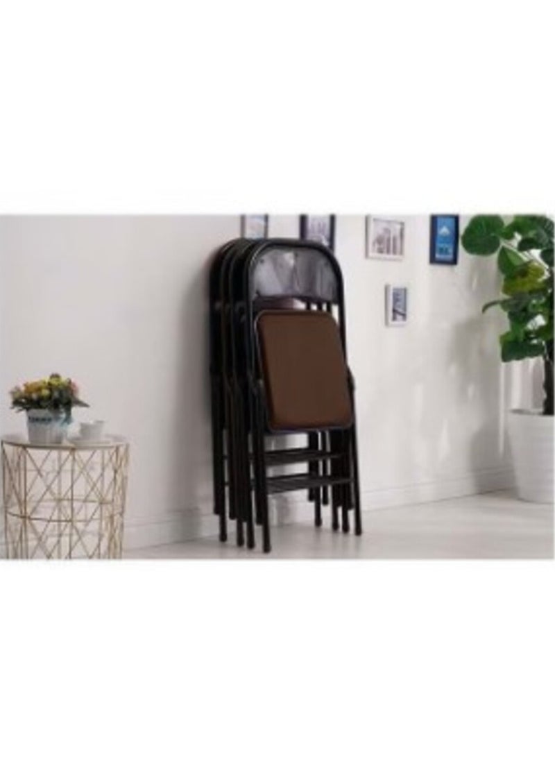 Cady One Folding Chair For Trips And Camping Leather Fabric ,Brown - Image 4