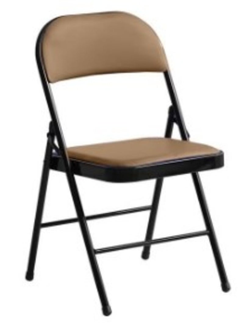 Cady One Folding Chair For Trips And Camping Leather Fabric ,Brown - Image 1