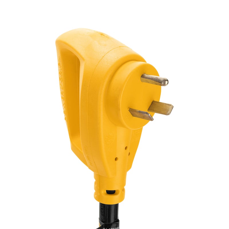 Camco Camco Power Grip 25-Ft 30 Amp RV Extension Cord w/Locking End - Rated for 125V / 3,750W - Features Threaded Locking Ring for Weatherproof Connection & RV Power Cord 90° Head (55501)  - Image 3