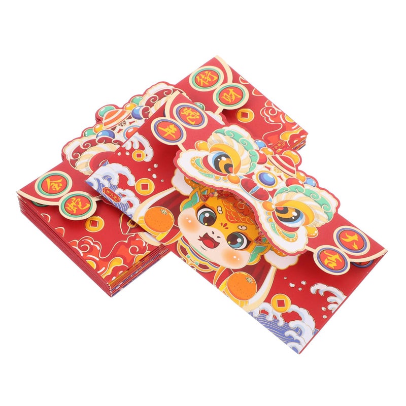 12pcs Traditional Chinese Red Envelopes Lucky Money Packets For Spring Festival - Image 2