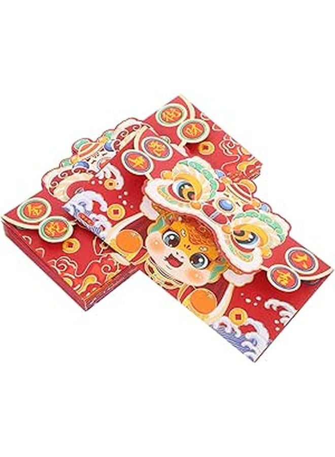 12pcs Traditional Chinese Red Envelopes Lucky Money Packets For Spring Festival - Image 1