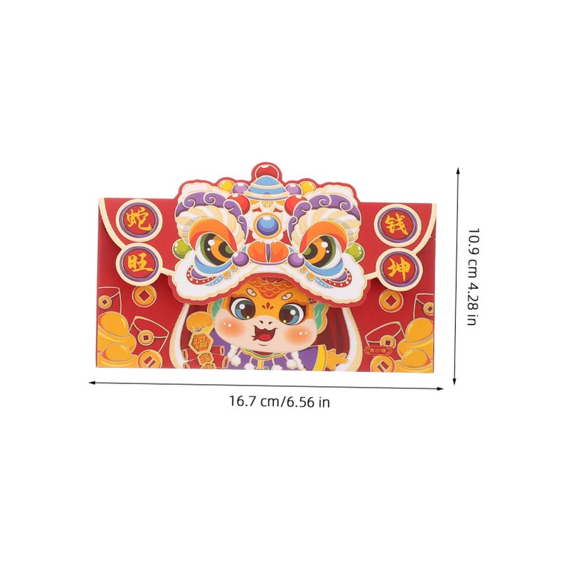 12pcs Traditional Chinese Red Envelopes Lucky Money Packets For Spring Festival - Image 3
