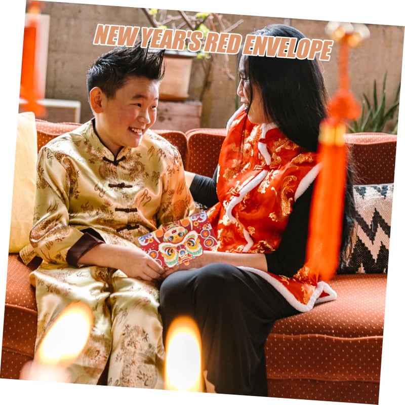 12pcs Traditional Chinese Red Envelopes Lucky Money Packets For Spring Festival - Image 5