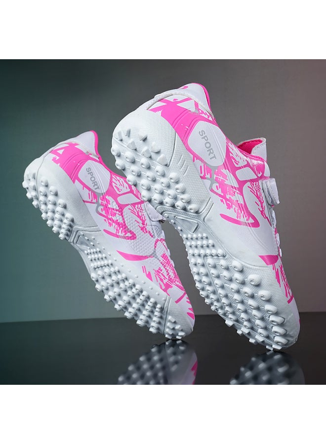 Hydrogen Cloud Joint Children's Football Shoes Boys Competition Training Broken Nail Sneakers - White