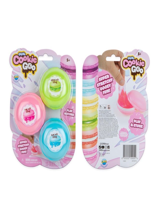 The Orb Factory ORB Slime Goooze Cookie Goo 2 Pack - 6 Total Macaron Shaped Containers with Cookie Slime - Sensory Squishy Jelly Slimes to Stretch and Squeeze for Adults and Kids - Colorful Fidget Slimes, Fun Gifts - Image 5