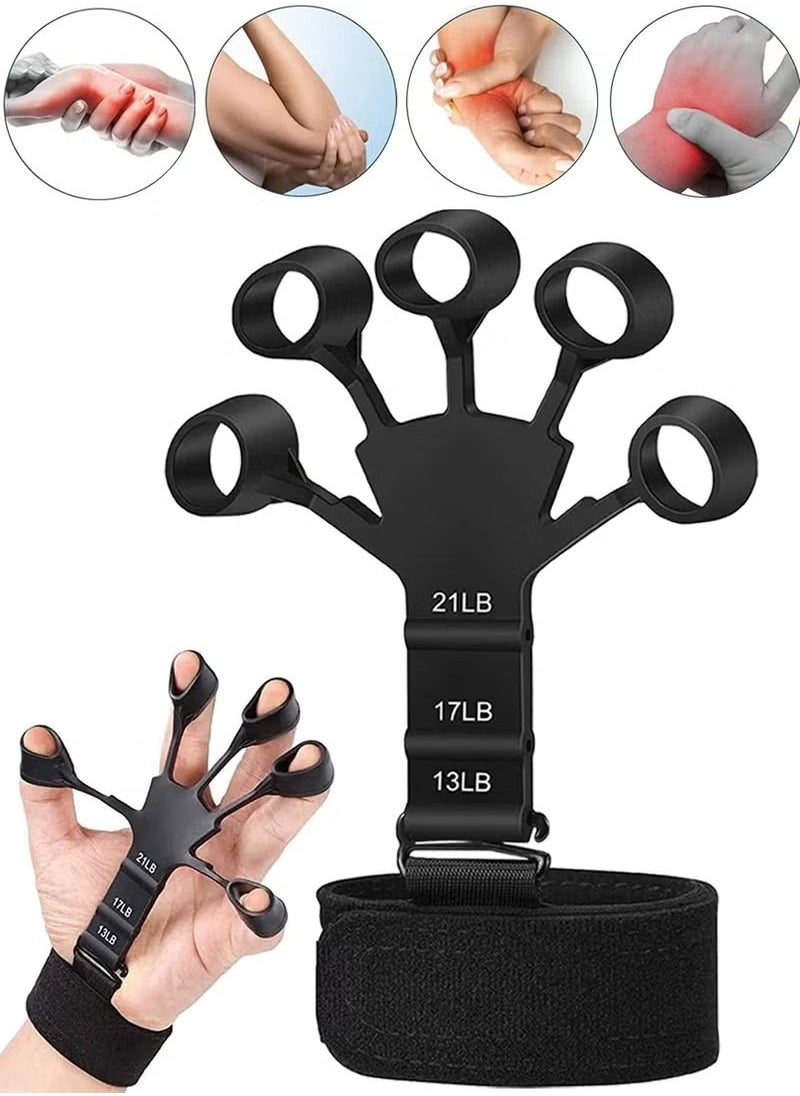 Ocean Hand Grip Strengthener，Adjustable Finger Exerciser and Finger Stretcher ，Relieve Pain for Arthritis, Finger Flexion Extension Training  - Image 1