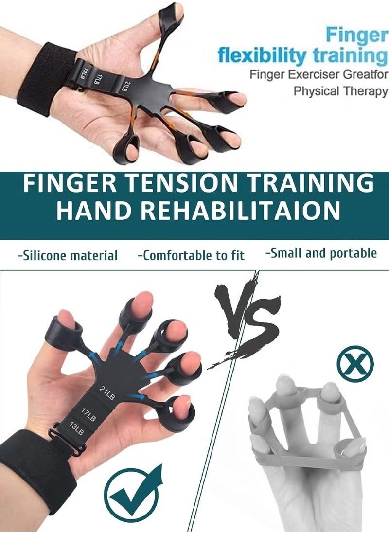 Ocean Hand Grip Strengthener，Adjustable Finger Exerciser and Finger Stretcher ，Relieve Pain for Arthritis, Finger Flexion Extension Training  - Image 3