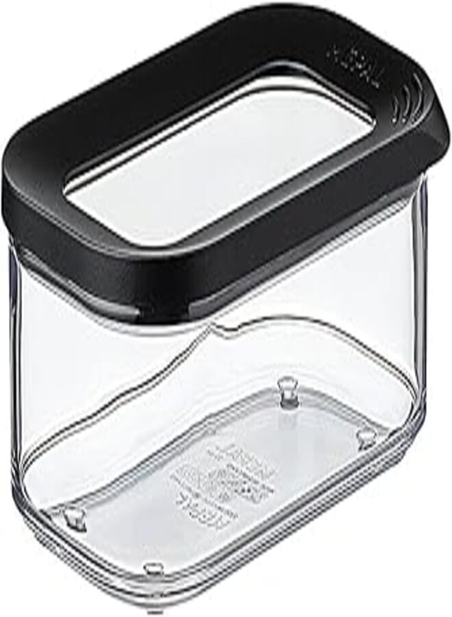 Mepal – Food storage container Modula black - Capacity: 425 ml – Transparent storage box with lid - Kitchen storage organizer & plastic storage box - Stackable and airtight