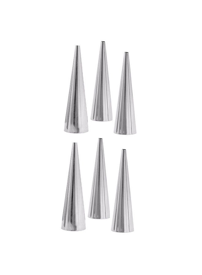 نيبمينينت أنبوب مخروطي حلزوني للمعجنات من الستانلس ستيل مكون ست قطع فضي 13سنتيمتر - Image 1