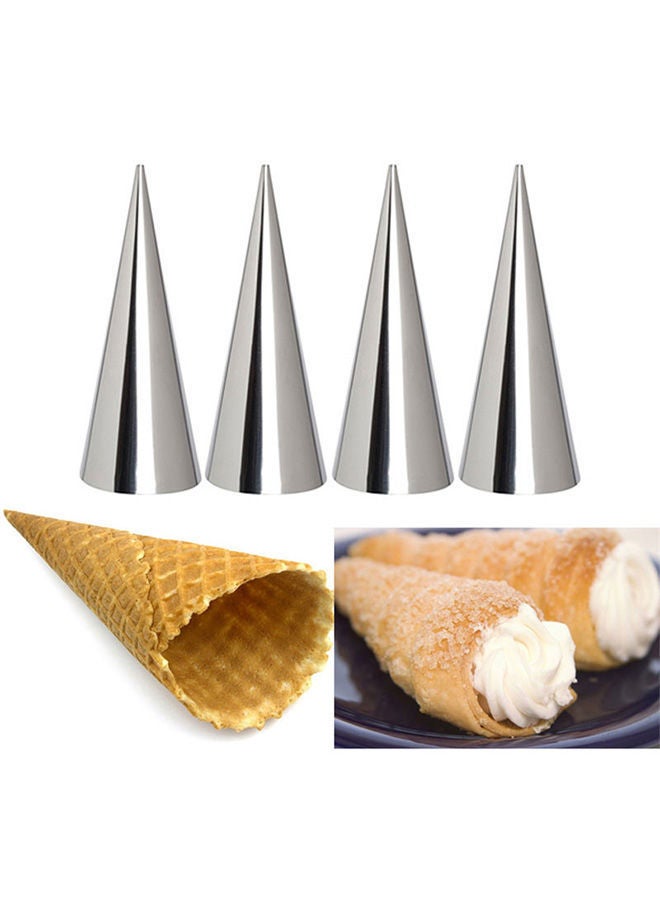 نيبمينينت أنبوب مخروطي حلزوني للمعجنات من الستانلس ستيل مكون ست قطع فضي 13سنتيمتر - Image 2