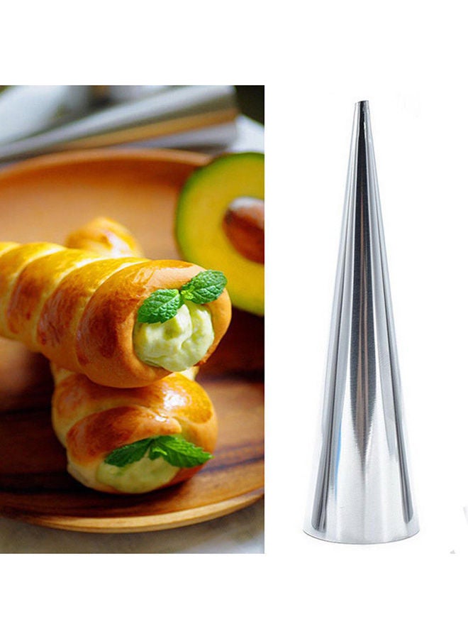 نيبمينينت أنبوب مخروطي حلزوني للمعجنات من الستانلس ستيل مكون ست قطع فضي 13سنتيمتر - Image 3