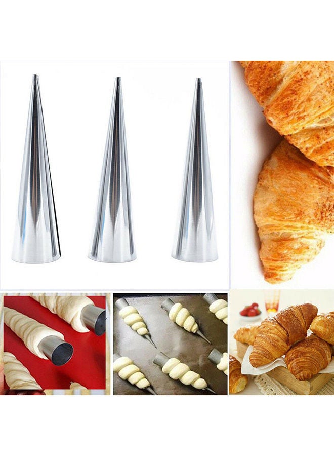 نيبمينينت أنبوب مخروطي حلزوني للمعجنات من الستانلس ستيل مكون ست قطع فضي 13سنتيمتر - Image 4