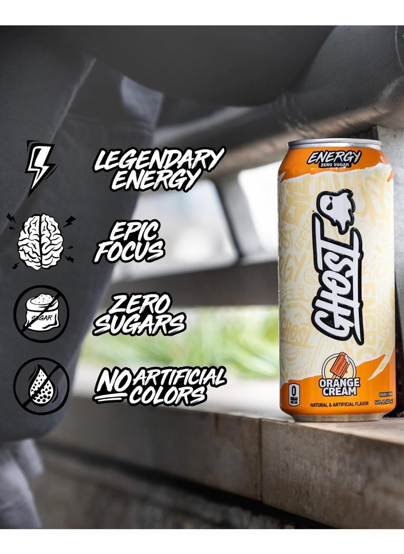 Ghost - Energy Drink Orange Cream Flavor 473ml - Image 1